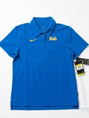 Nike UCLA Blue Polo with Yellow Logo